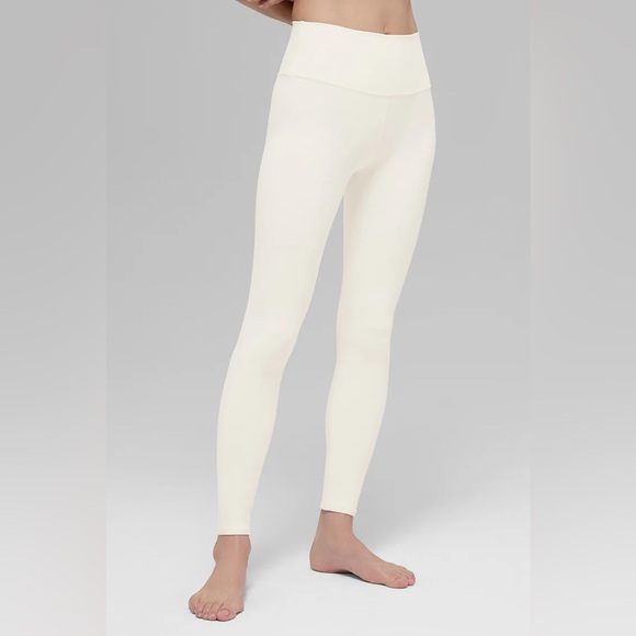 ALO YOGA High Waist Airbrush Leggings Ivory XS - Picture 1 of 7